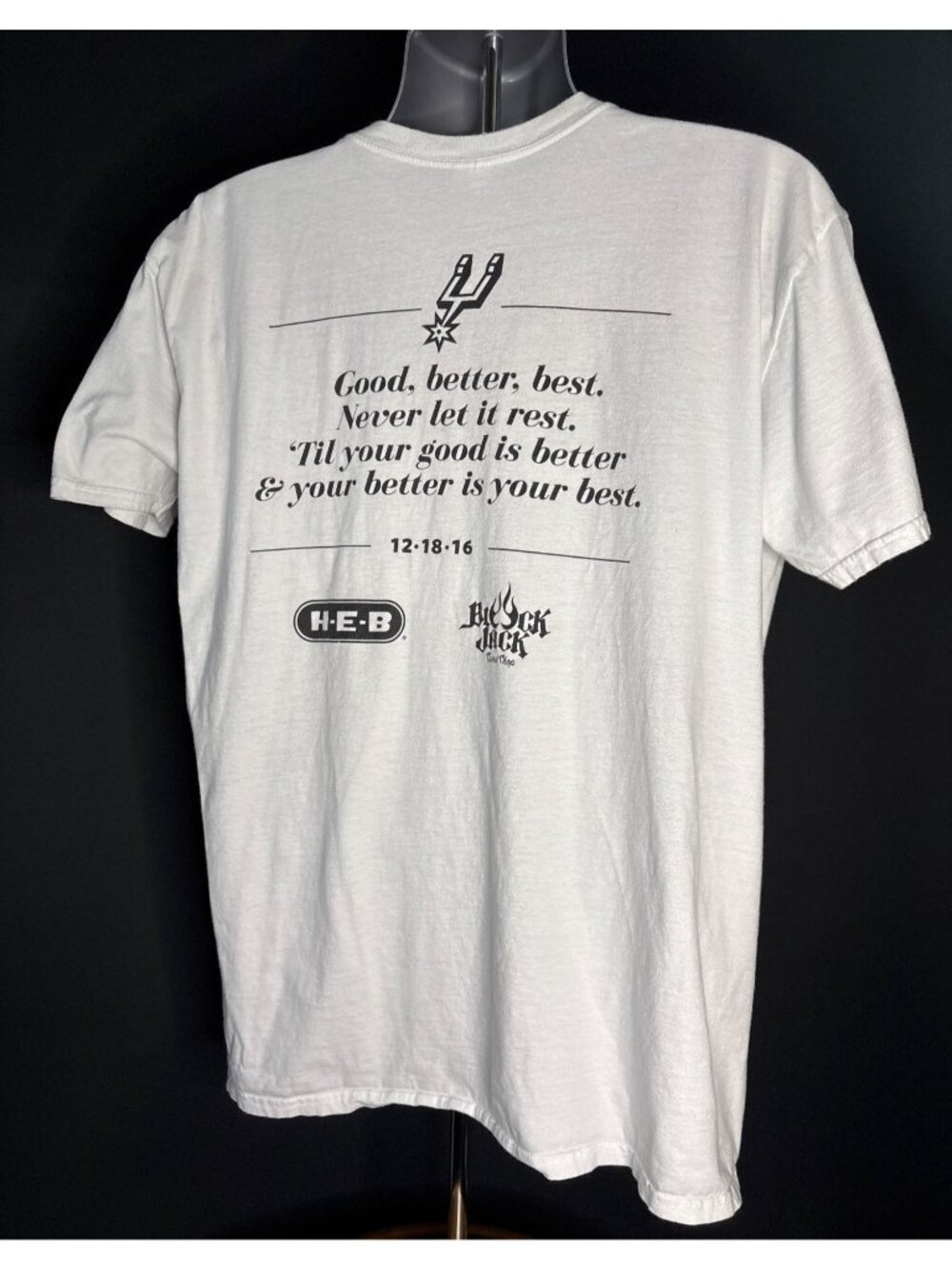 San Antonio Spurs Tim Duncan #21 Legendary Basketball White T-Shirt 2016 Mens XL - Picture 8 of 12